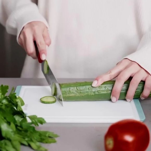 3 Piece Plastic Utility Non-Slip Cutting Board Set - Picture 3 of 4